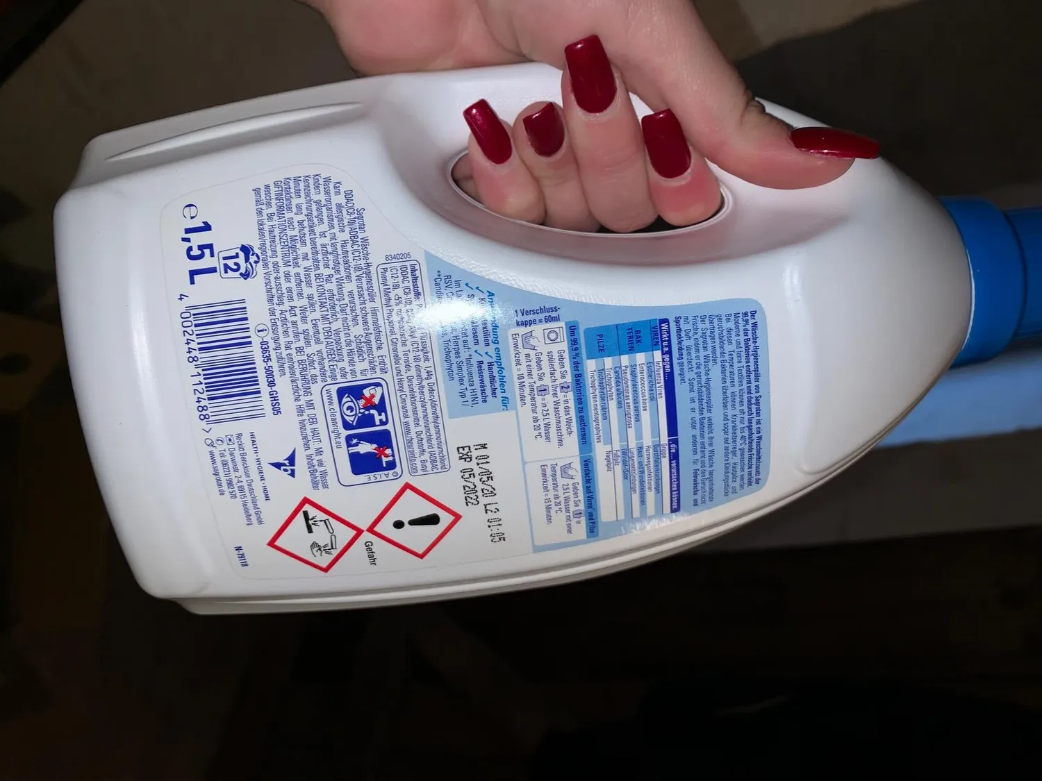 Sagrotan Himmelsfrische Wäsche-Hygienespüler Nachfüller 5x1,2L