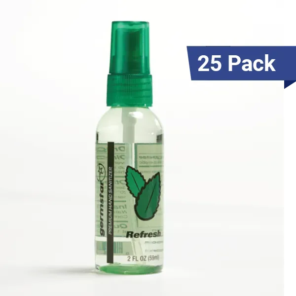 Germstar Refresh Spray 25x59 ml Minze Handdesinfektion