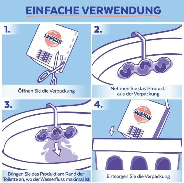 Sagrotan Hygiene Plus WC-Spüler 3er Pack Zitrone frisch