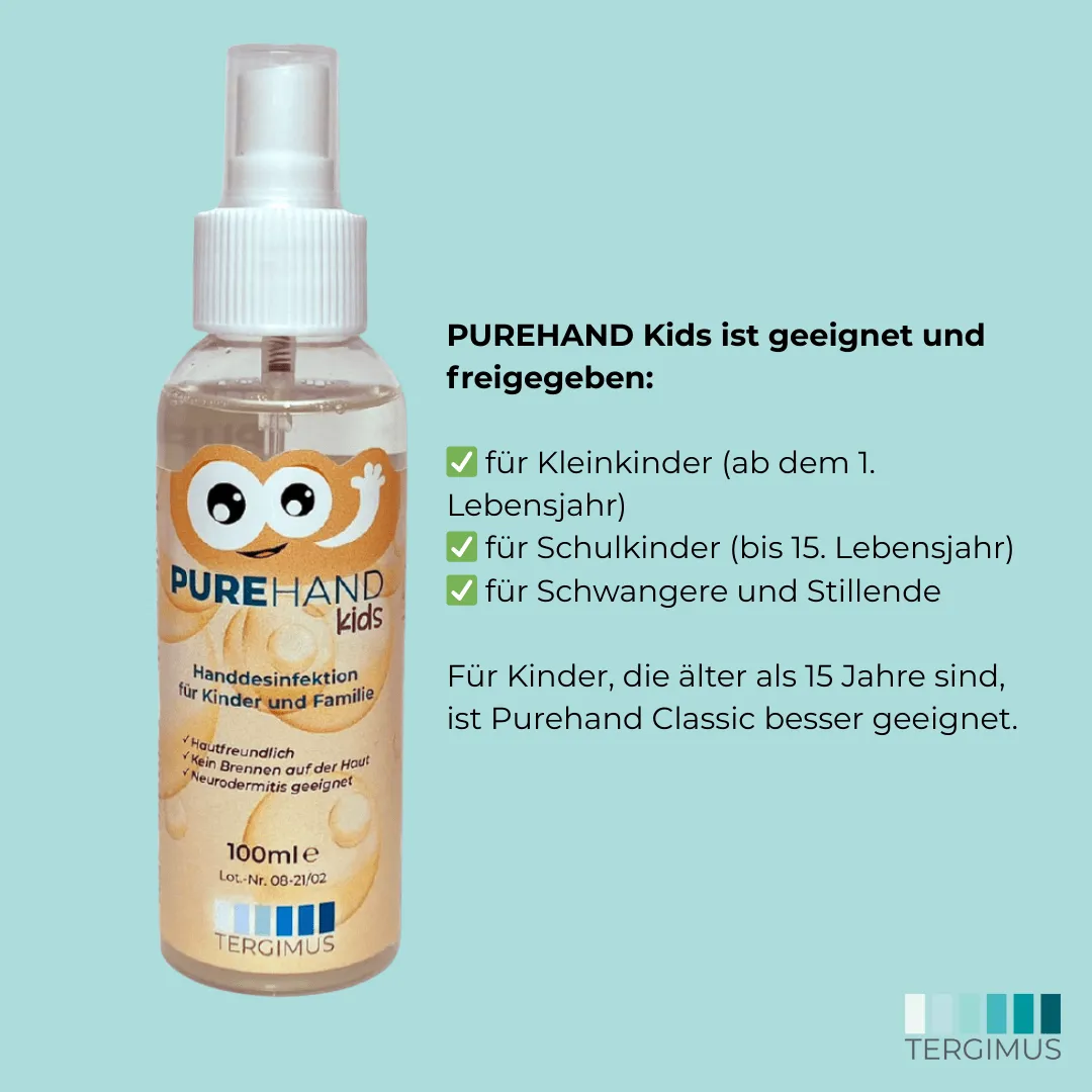 Purehand Kids Händedesinfektion 100 ml alkoholfrei