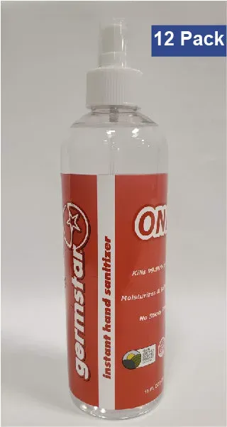 Germstar ONE Sprühflaschen 16oz 12er Pack Minze 70% Ethanol