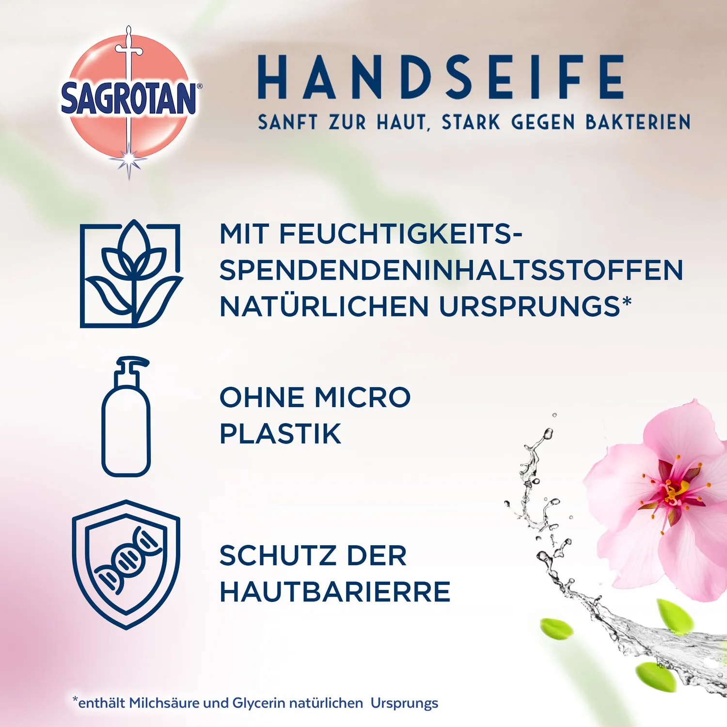 Sagrotan Hygieneseife Belebend Floral 5x300ml Kirschblüte