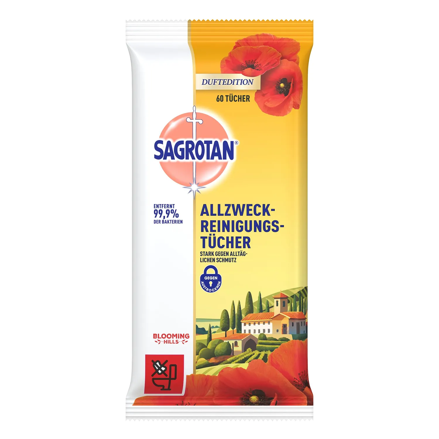 Sagrotan Allzweck Blooming Hills Reinigungstücher 6x60 antibakteriell