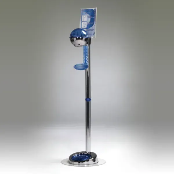 Germstar 32oz Desinfektionsspender Bodenständer Chrom-Blau