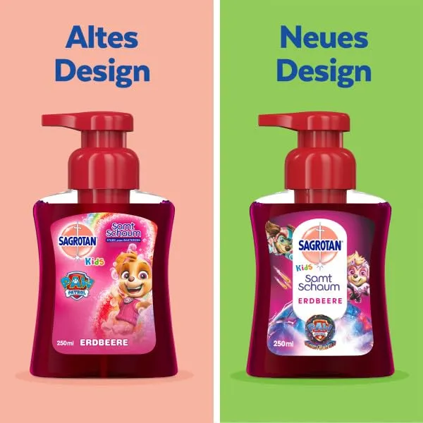 Sagrotan Kids Samt-Schaum Schaumseife 6x250ml Erdbeer sanft
