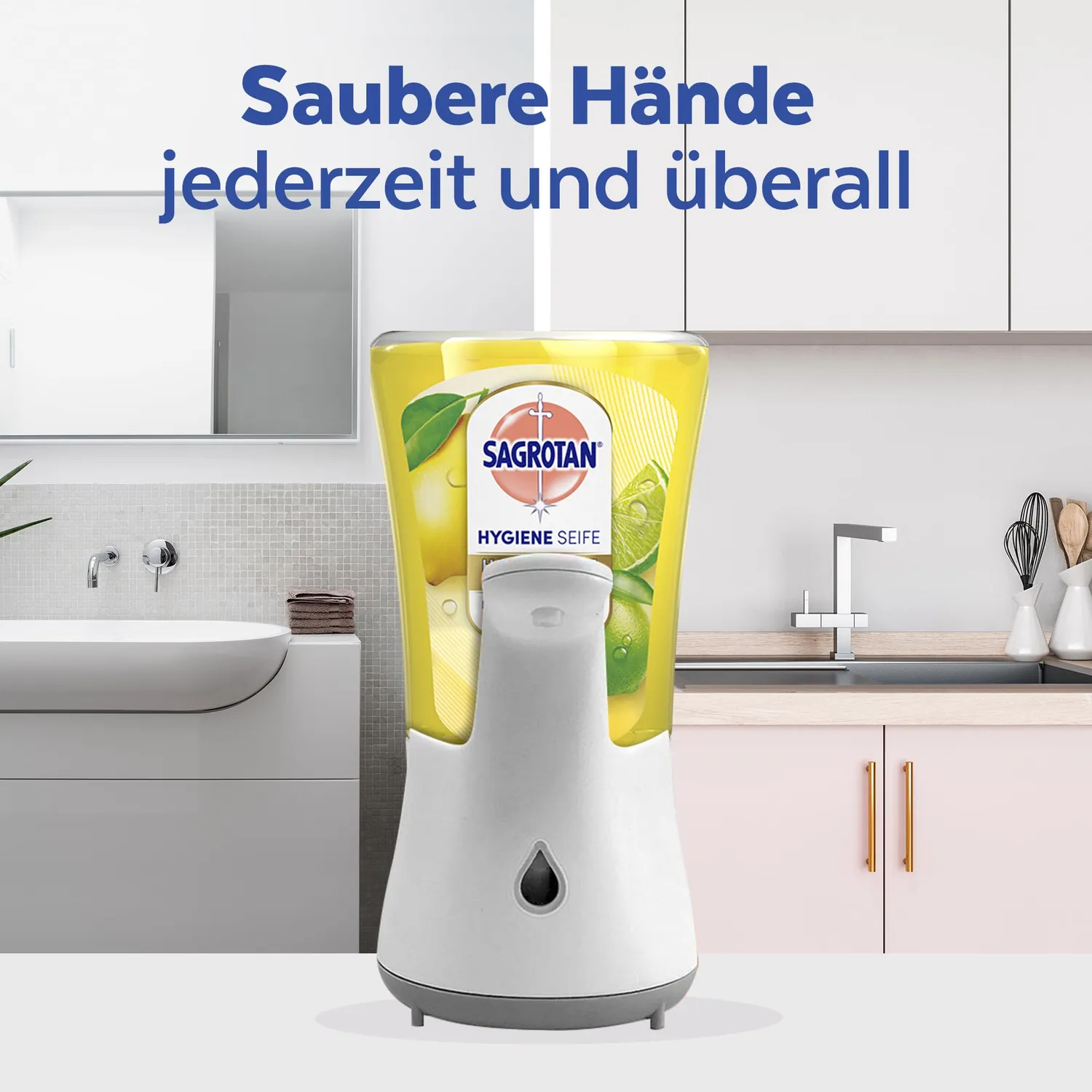 Sagrotan No-Touch Küchenseife Zitrus Handseife 5x250ml pflegend