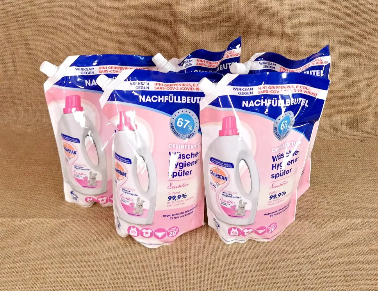 Sagrotan Sensitiv Wäsche-Hygienespüler 5x1,2 L duftfrei