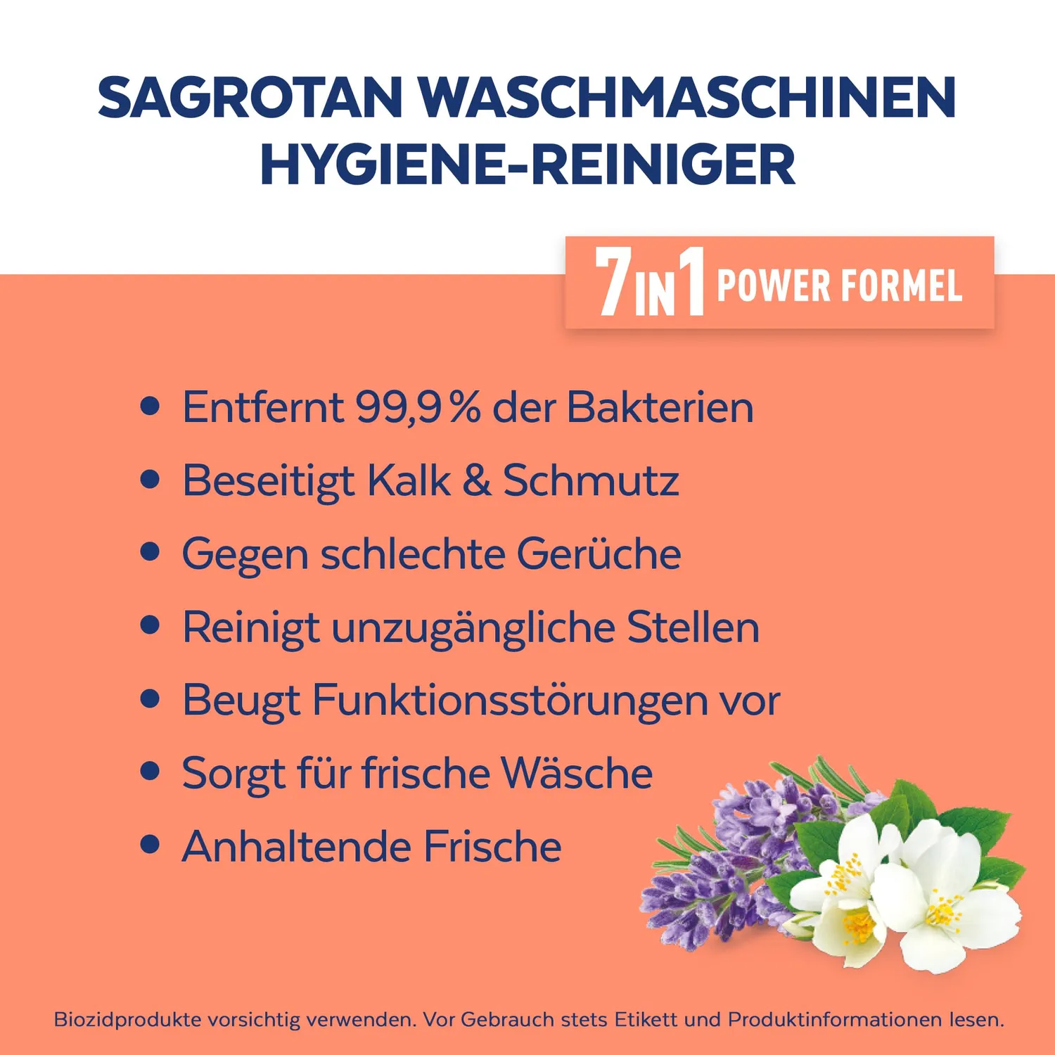 Sagrotan Waschmaschinen Hygiene-Reiniger Frühlingsfrische 4x250ml