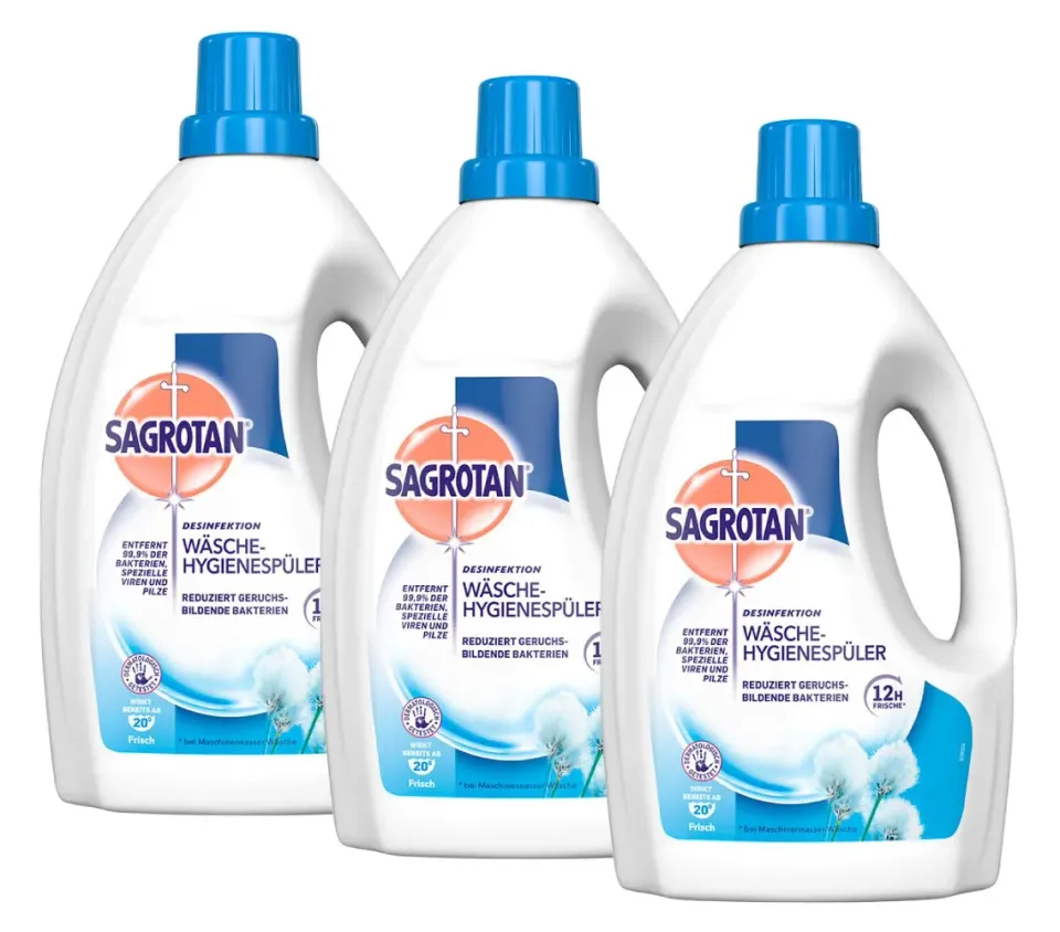Sagrotan Wäsche-Hygienespüler 3x1,5l für 20 Grad Wäsche