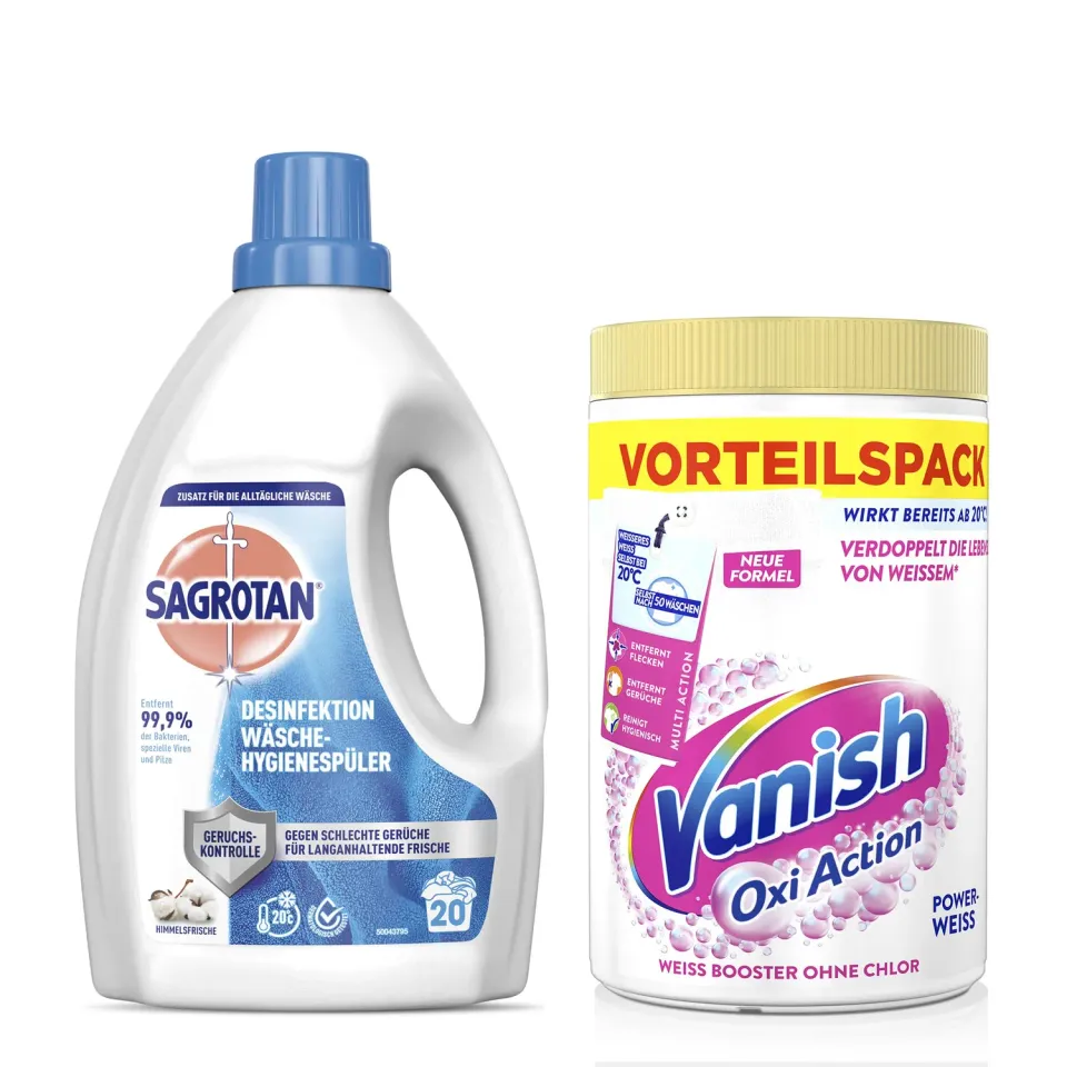 Sagrotan Wäsche-Hygienespüler 1,5L + Vanish 1,65 kg Set