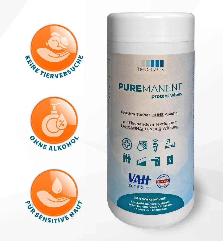 Puremanent Protect Desinfektionstücher Spenderdose fusselfrei
