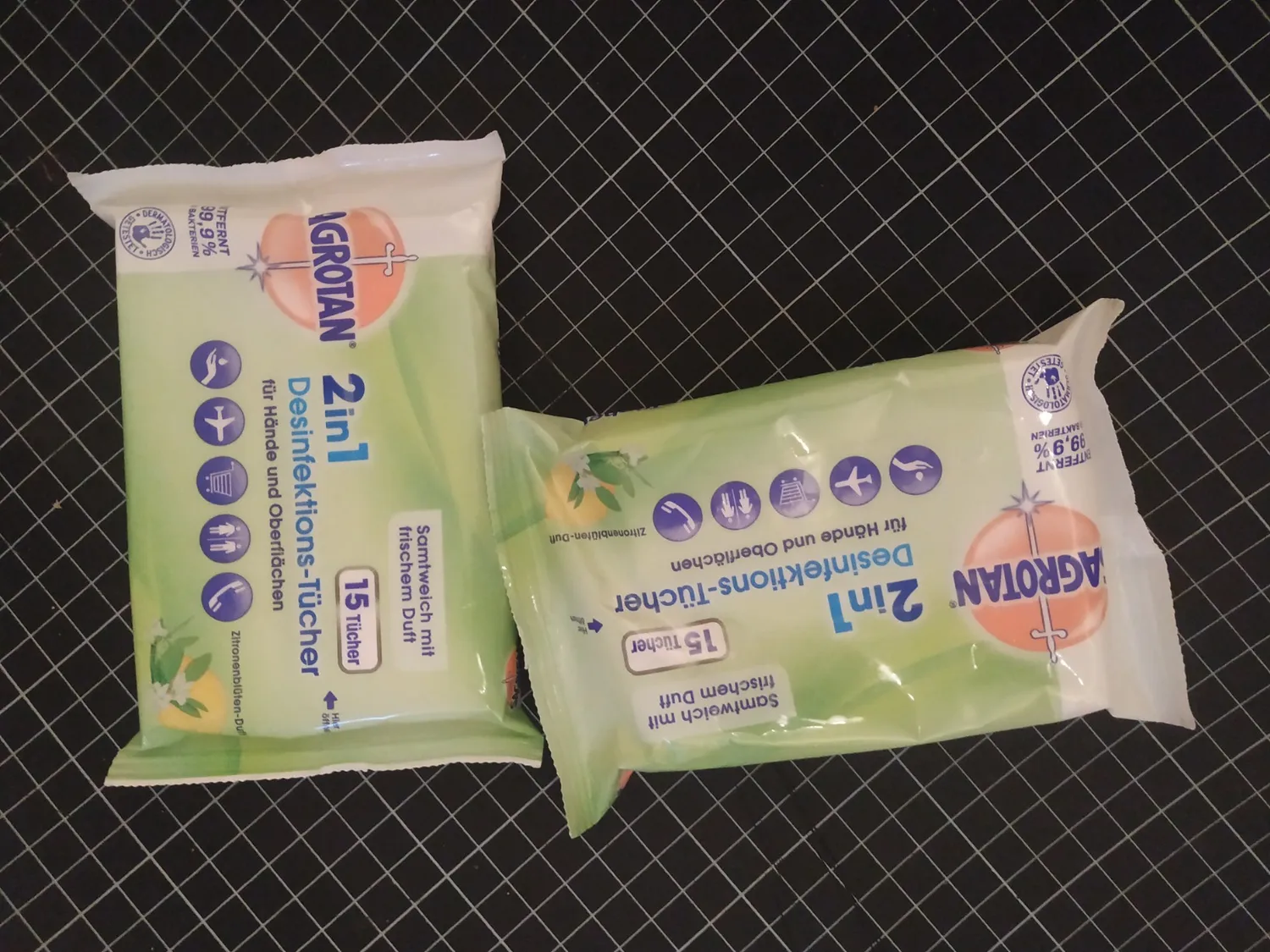 Sagrotan 2in1 Desinfektionstücher 15 Tücher Zitronenblüte