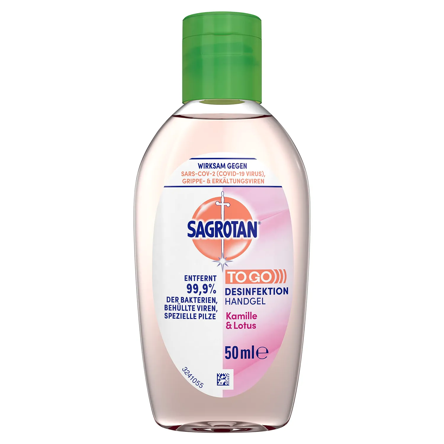 Sagrotan Hand-Desinfektionsgel Kamille Lotus 50 ml Reisegröße