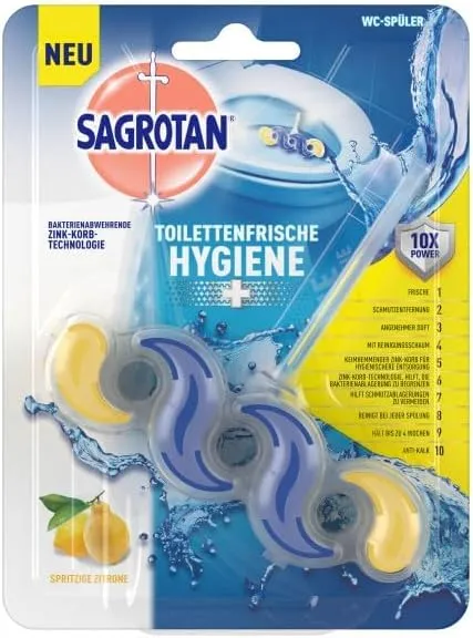 Sagrotan Hygiene Plus WC-Spüler 3er Pack Zitrone frisch