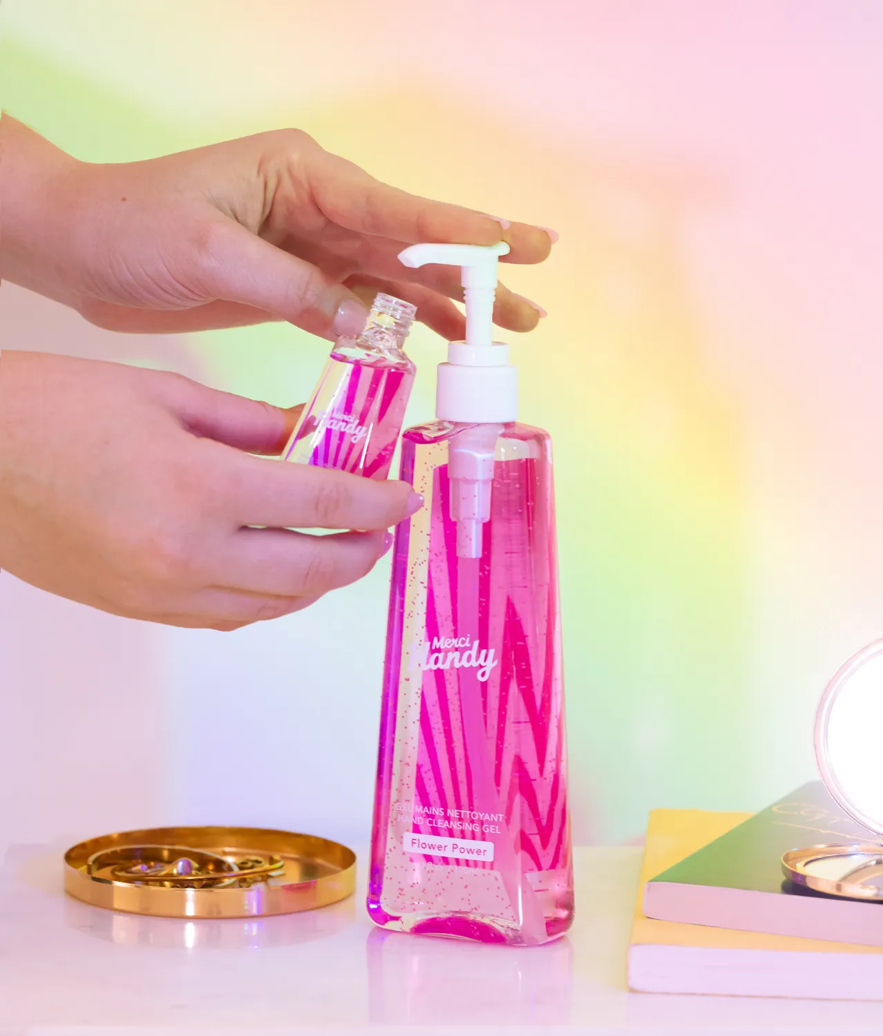 Merci Handy Flower Power Handgel 300ml blumig