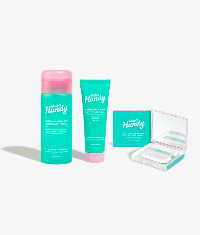 Merci Handy Routine Zéro Brillance Gesichtsset fettige Haut