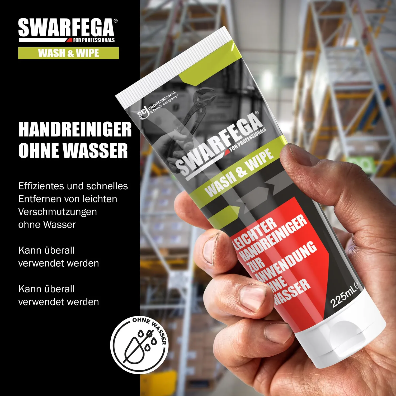 SC Johnson Swarfega Wash & Wipe Handreiniger 225 ml Limette