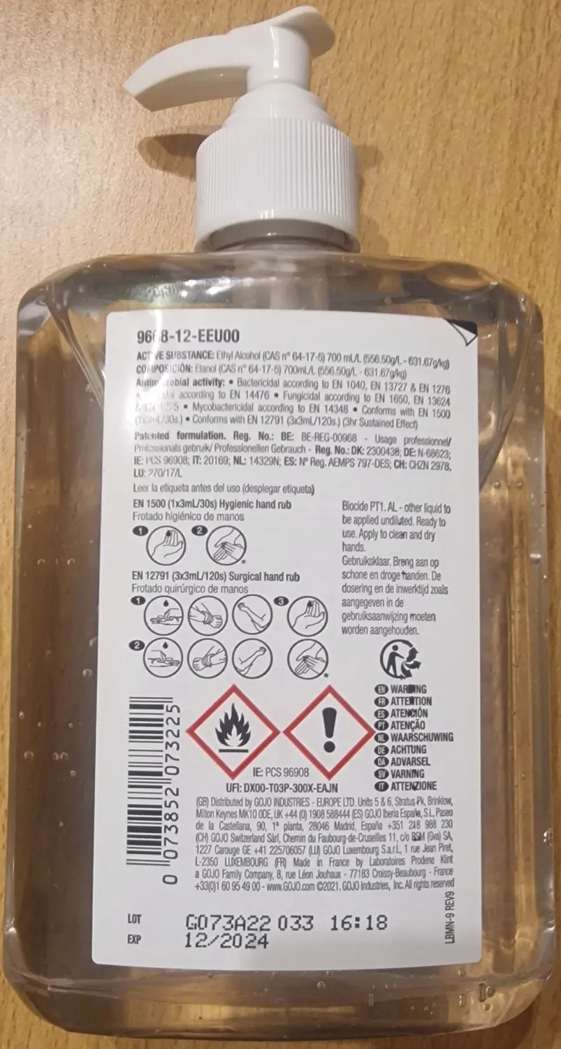 Purell Advanced Händedesinfektionsgel 500ml Pumpflasche unparfümiert