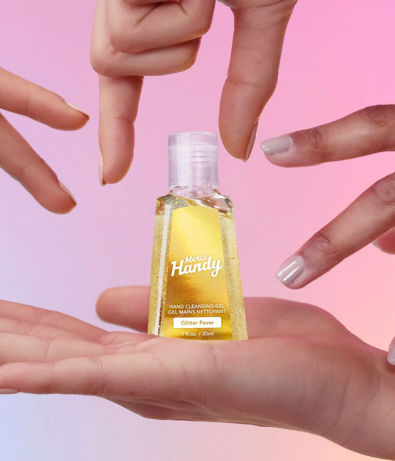 Merci Handy Glitter Fever Handgel blumig ohne Wasser