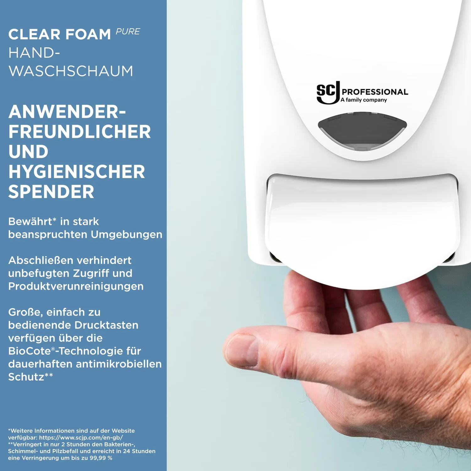 SC Johnson Clear Foam Pure Schaumseife 1L Starter-Set parfümfrei