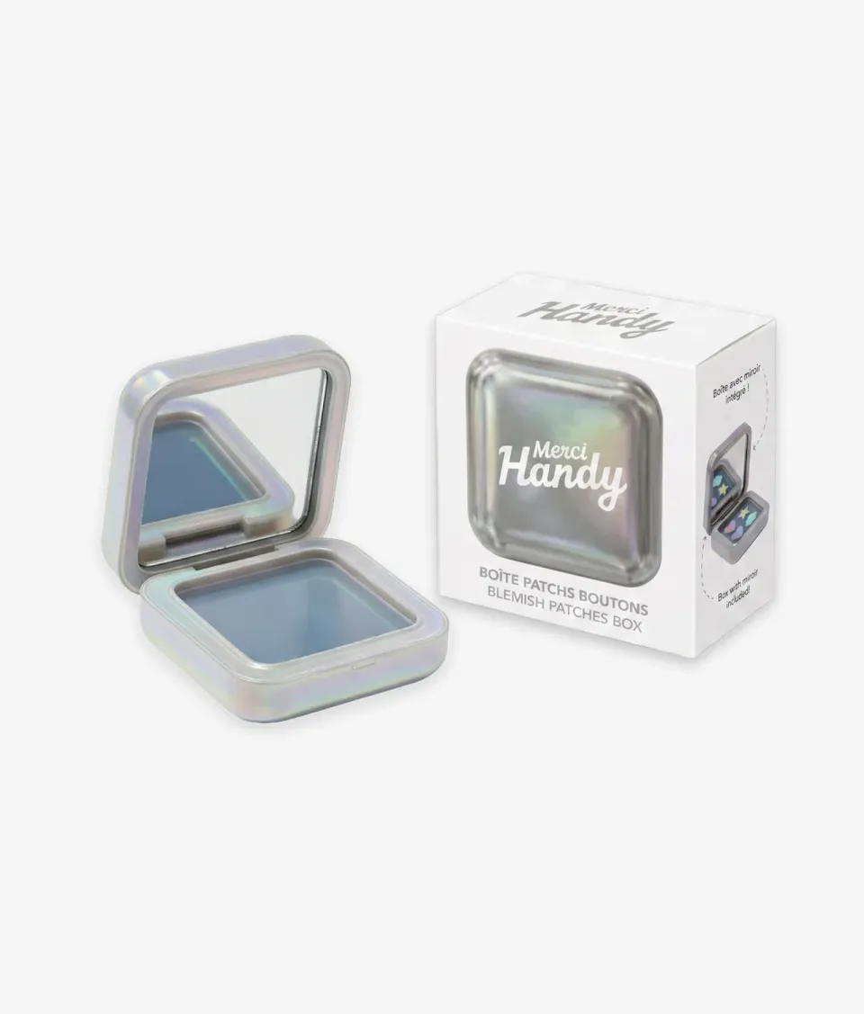 Merci Handy Patch Box leere Dose mit Spiegel für Patches