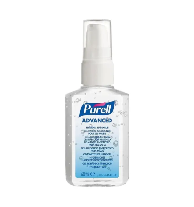 Purell Advanced Händedesinfektionsmittel 60ml Pumpflasche unparfümiert