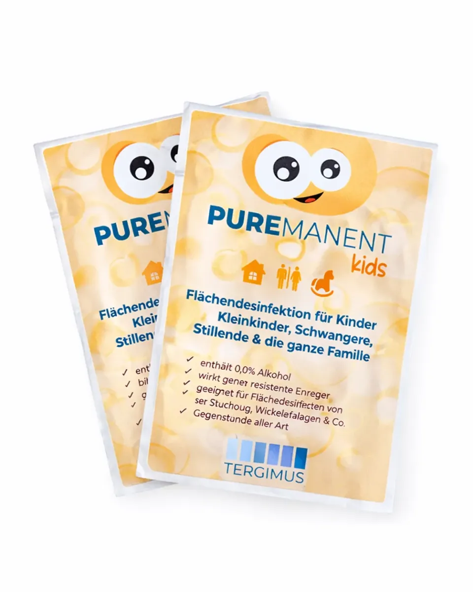 Puremanent Kids Desinfektionstücher alkoholfrei für Kinder
