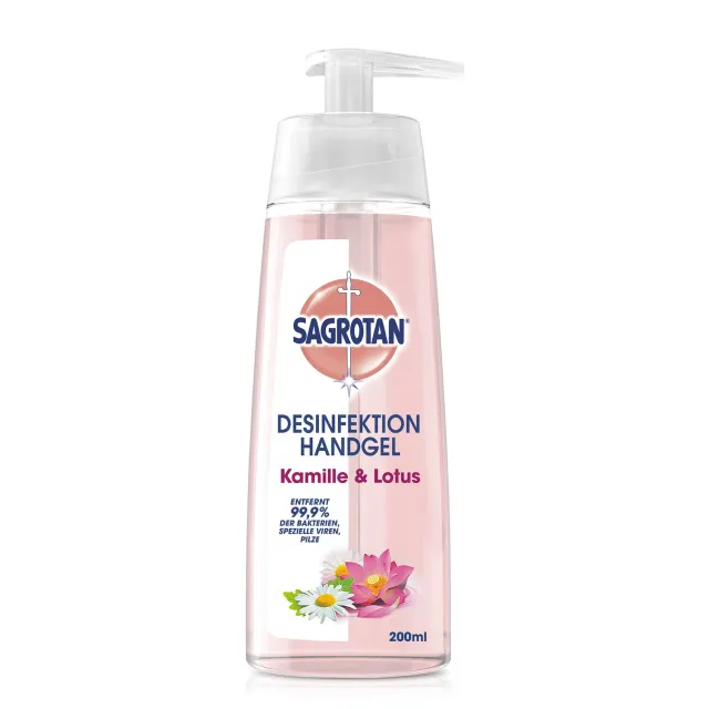 Sagrotan Hand-Desinfektionsgel Kamille Lotus Gel 200 ml Spender