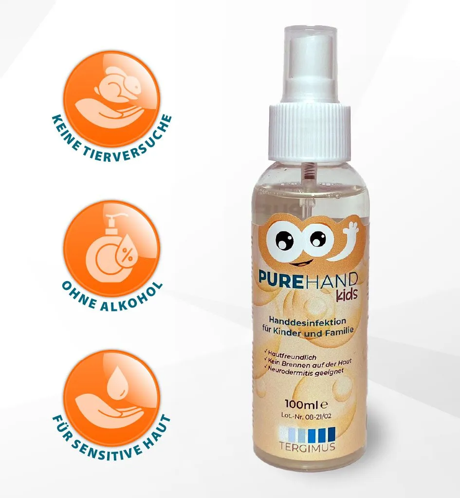 TERGIMUS PUREHAND Kids Händedesinfektion 100ml alkoholfrei