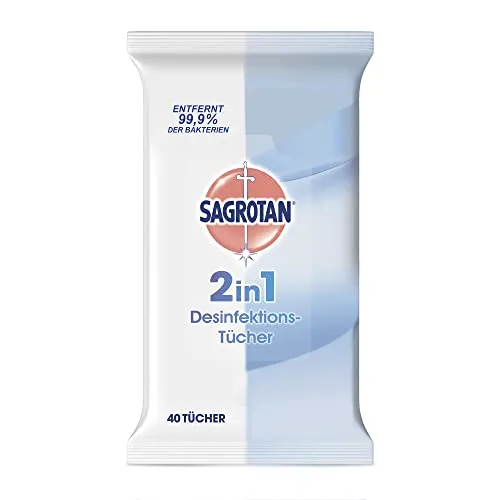 Sagrotan 2in1-Desinfektionstücher Tücher 40 Stück Hand+Fläche