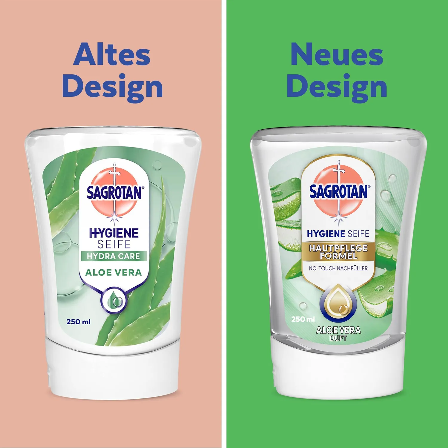 Sagrotan No-Touch Seifenspender Weiß Set 2x250ml Aloe Vera