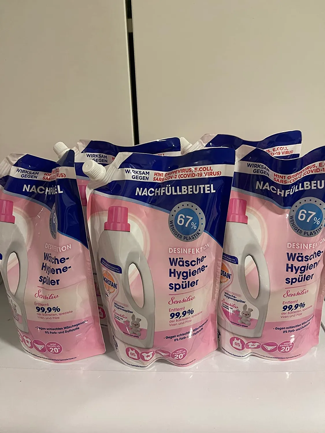 Sagrotan Sensitiv Wäsche-Hygienespüler 5x1,2 L duftfrei