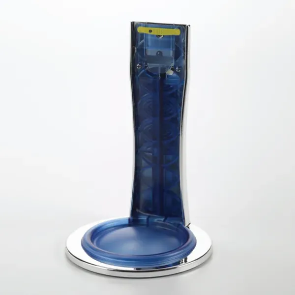 Germstar Tischständer Chrom/Blau für Spender berühungslos