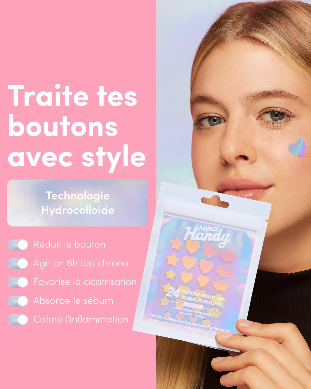 Merci Handy Stop Boutons Duo Pickel Set Serum + Patches Unicorn