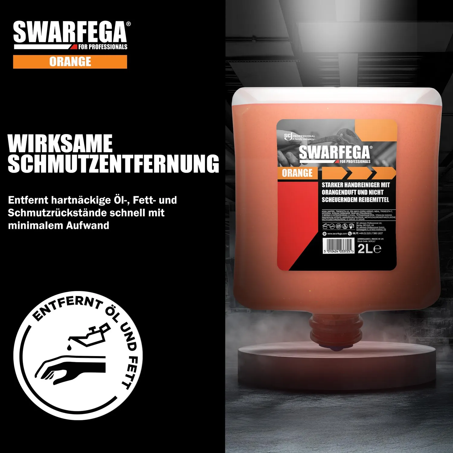 SC Johnson Swarfega Orange Handreiniger 2 L lösemittelfrei