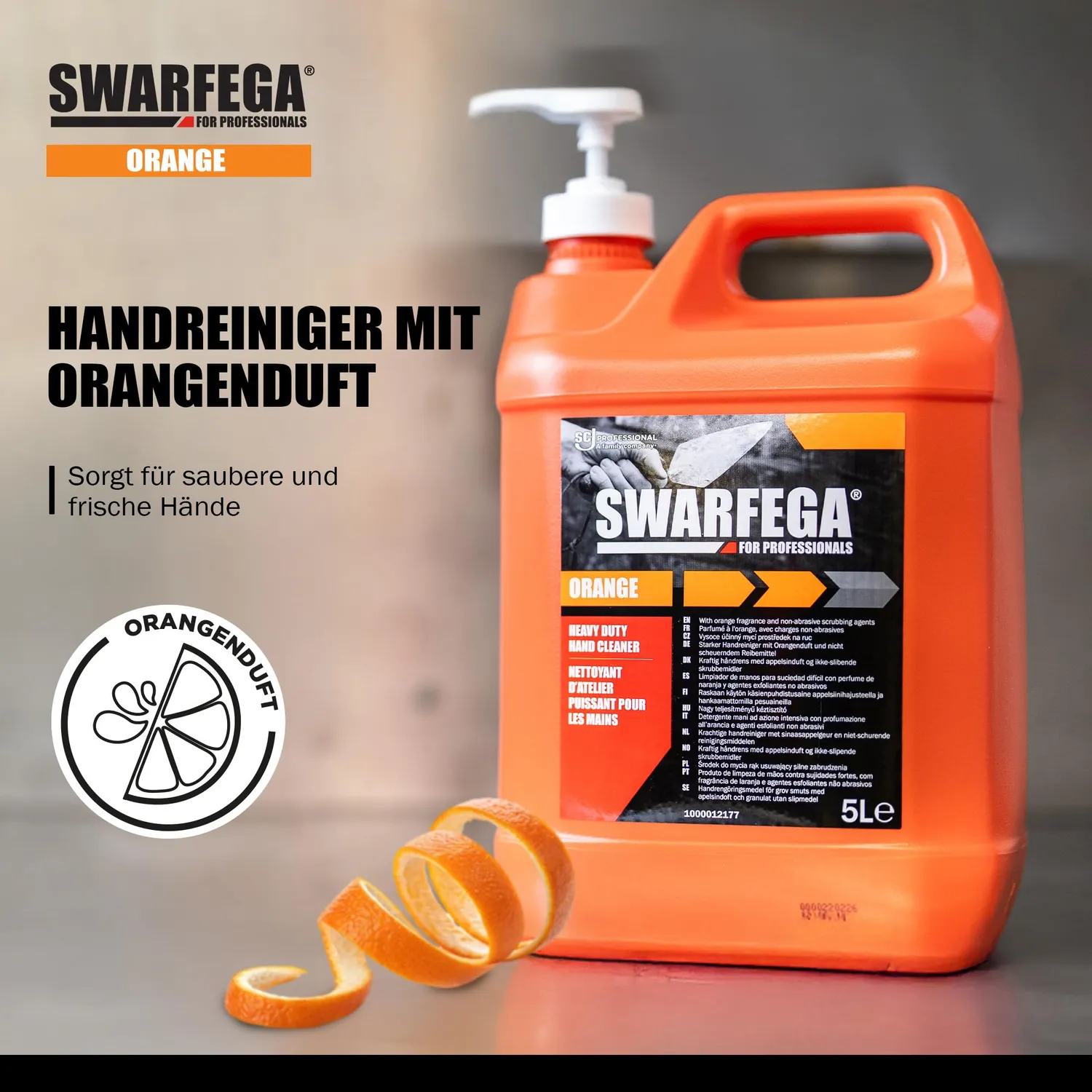 SC Johnson Swarfega Orange Handreiniger 5L Pumpe fettlösend