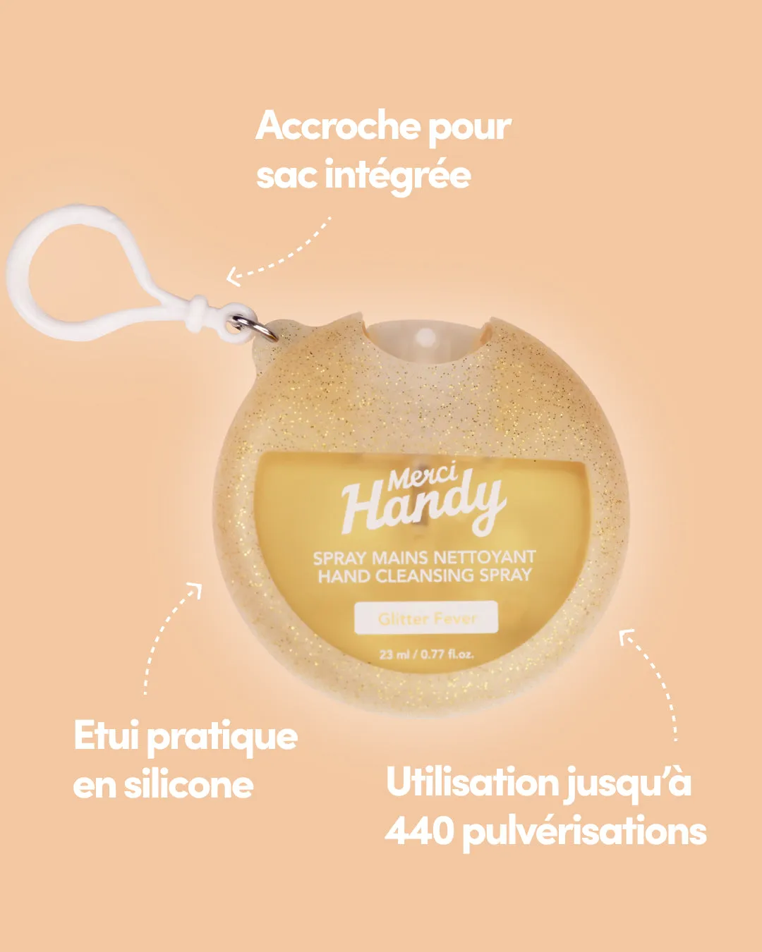 Merci Handy Glitter Fever Handspray 23ml Aloe Vera