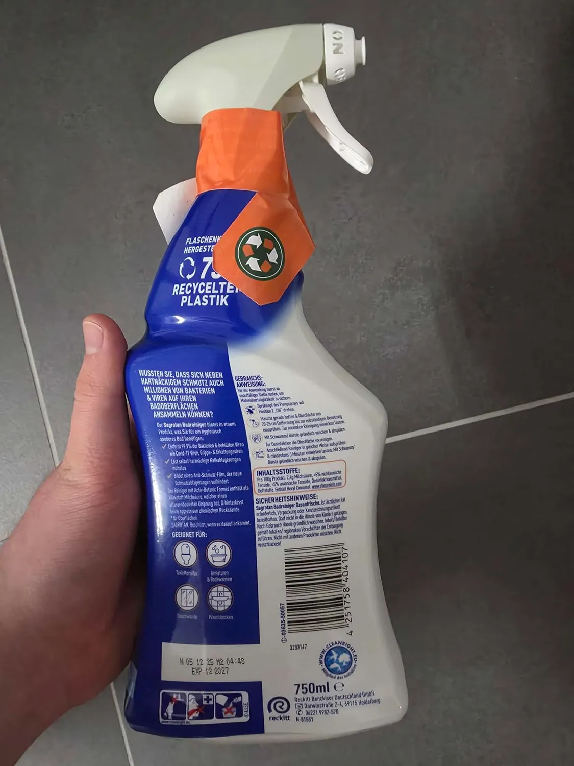 Sagrotan Bad-Reiniger Ozeanfrische 750 ml Spray