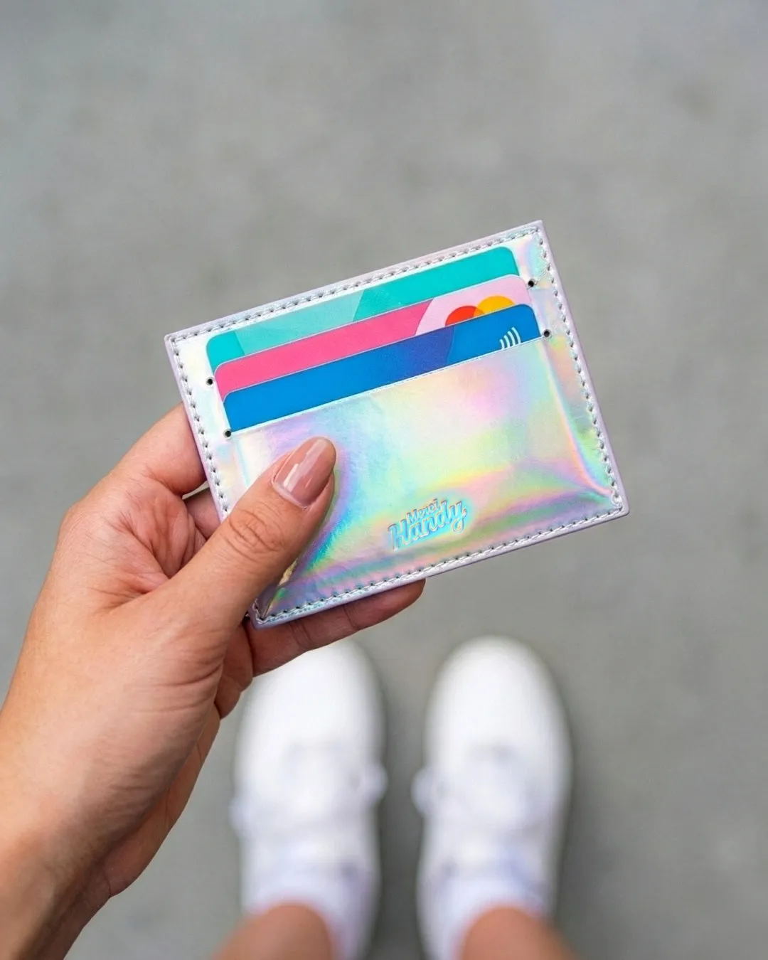 Merci Handy Holographisch Kartenetui Slim vegan