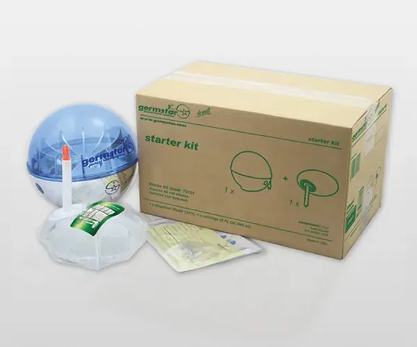 Germstar 32oz Starter-Set Spender Chrom-Blau Citrus 946ml