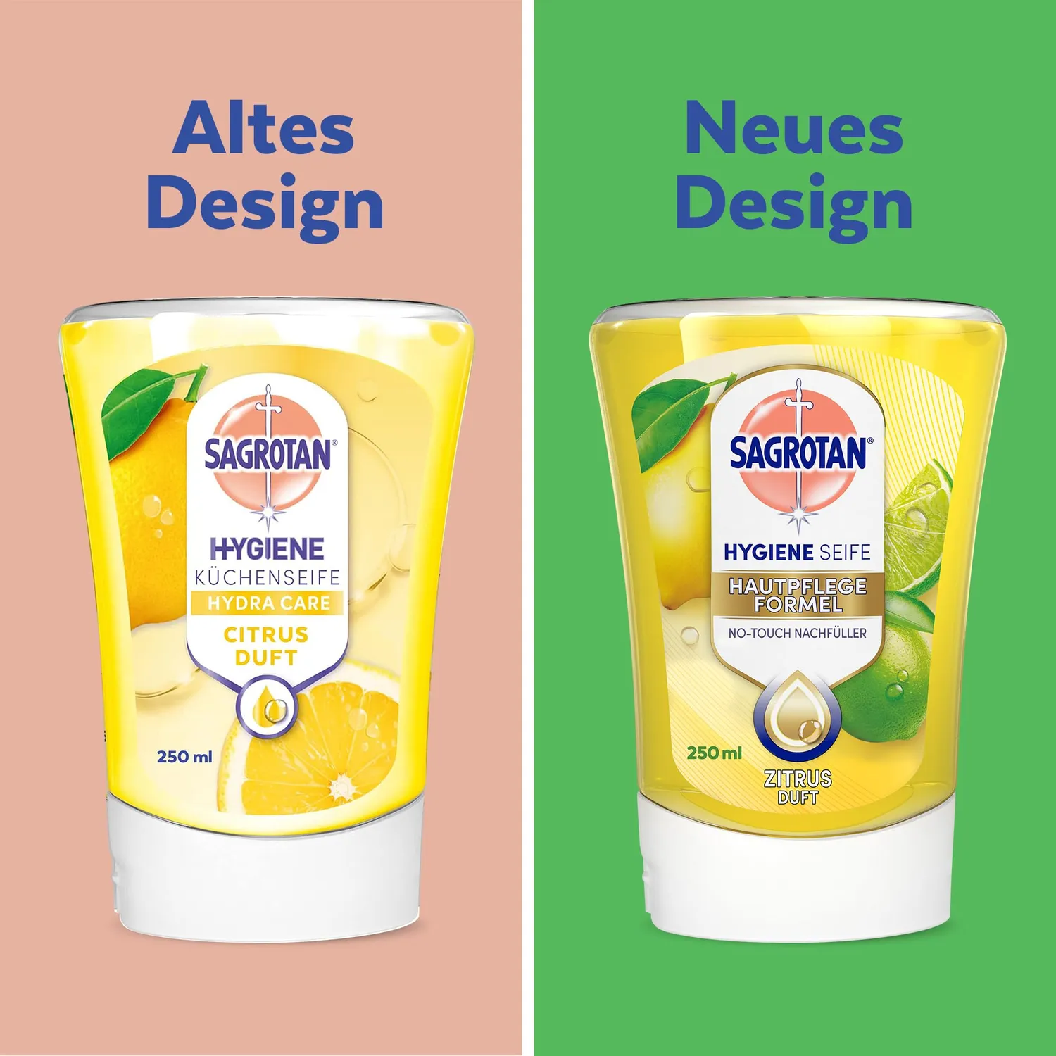 Sagrotan No-Touch Küchenseife Zitrus Handseife 5x250ml pflegend