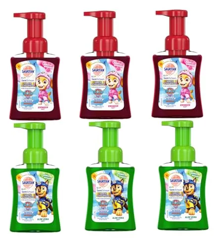 Sagrotan Kids Samt-Schaum Schaumseife 6x250ml Erdbeer sanft
