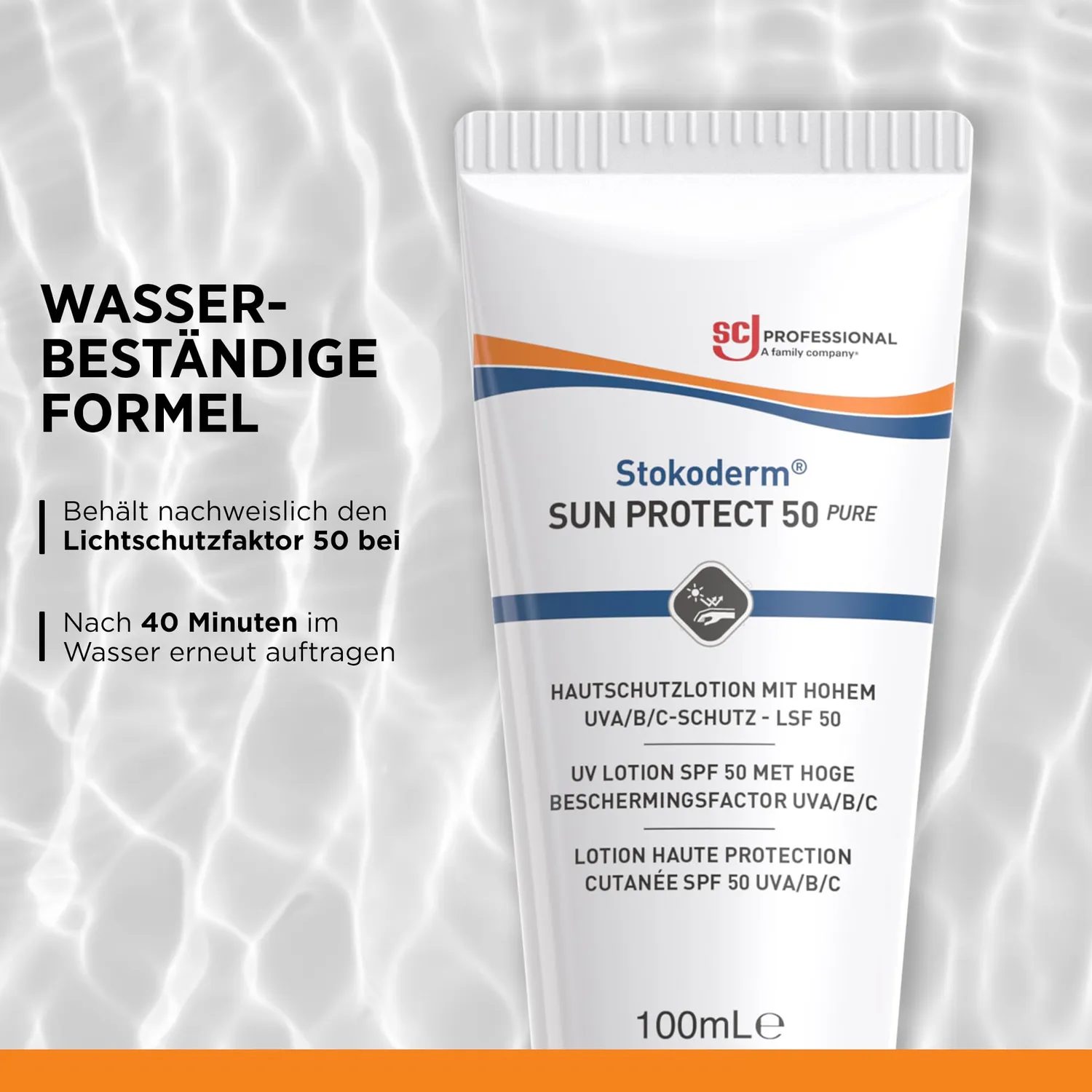 Stokoderm Sun Protect 50 Pure Sonnencreme 100ml LSF 50