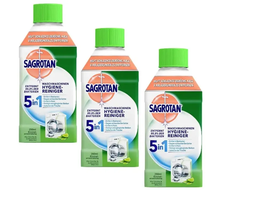 Sagrotan Waschmaschinen Hygiene-Reiniger Limette 3x250ml