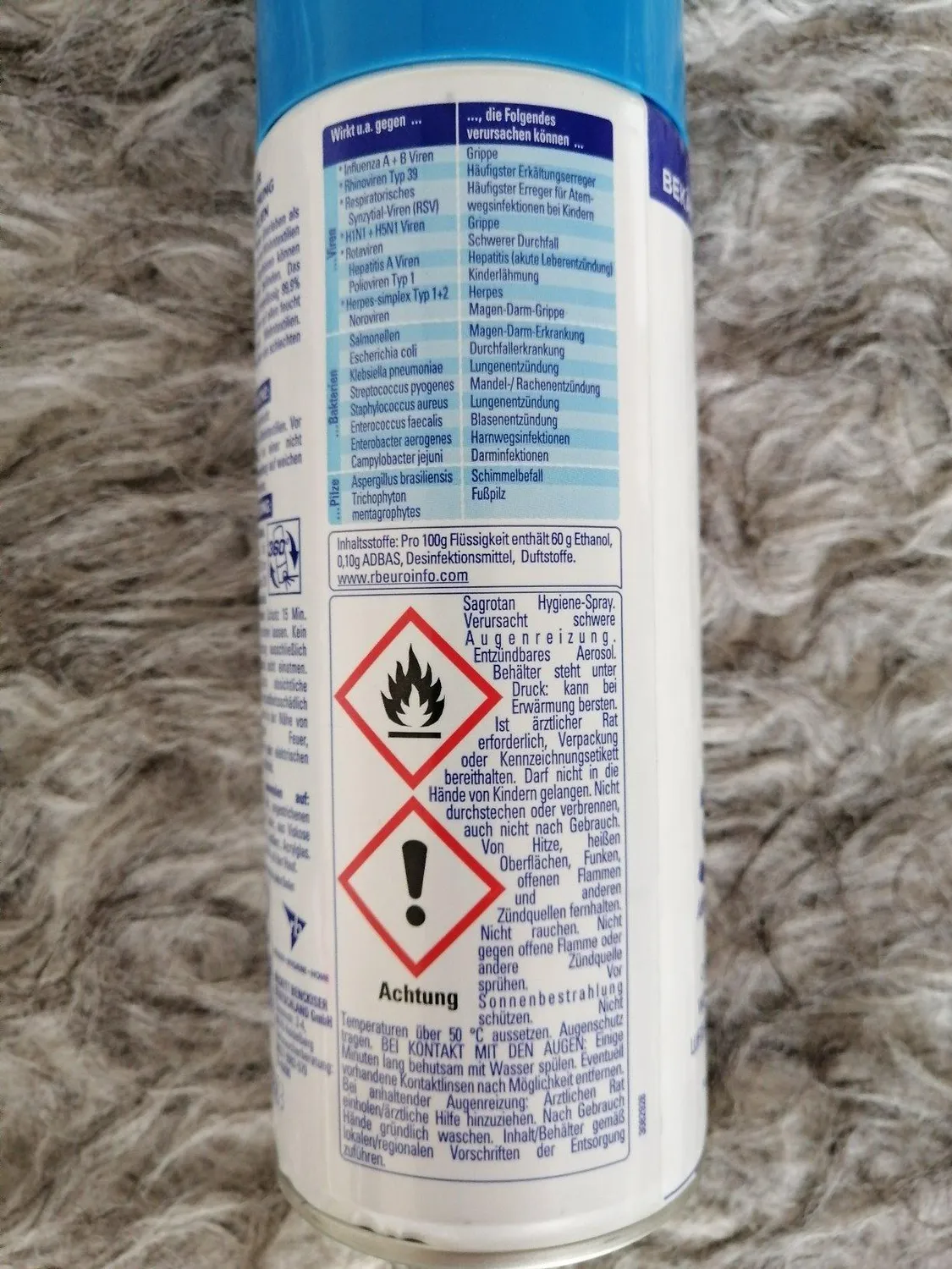 Sagrotan Hygiene Spray Desinfektionsspray 3x400ml frisch