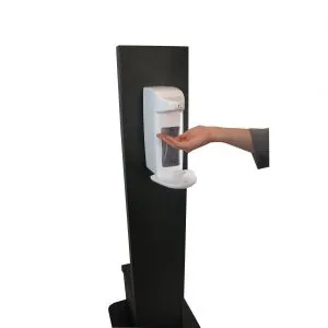Euraneg SD110-d Standsäule Stahl schwarz Desinfektionssäule