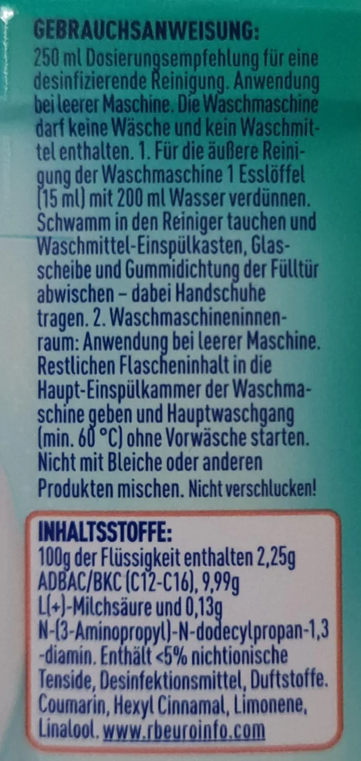 Sagrotan Waschmaschinen Hygiene-Reiniger Frühlingsfrische 4x250ml
