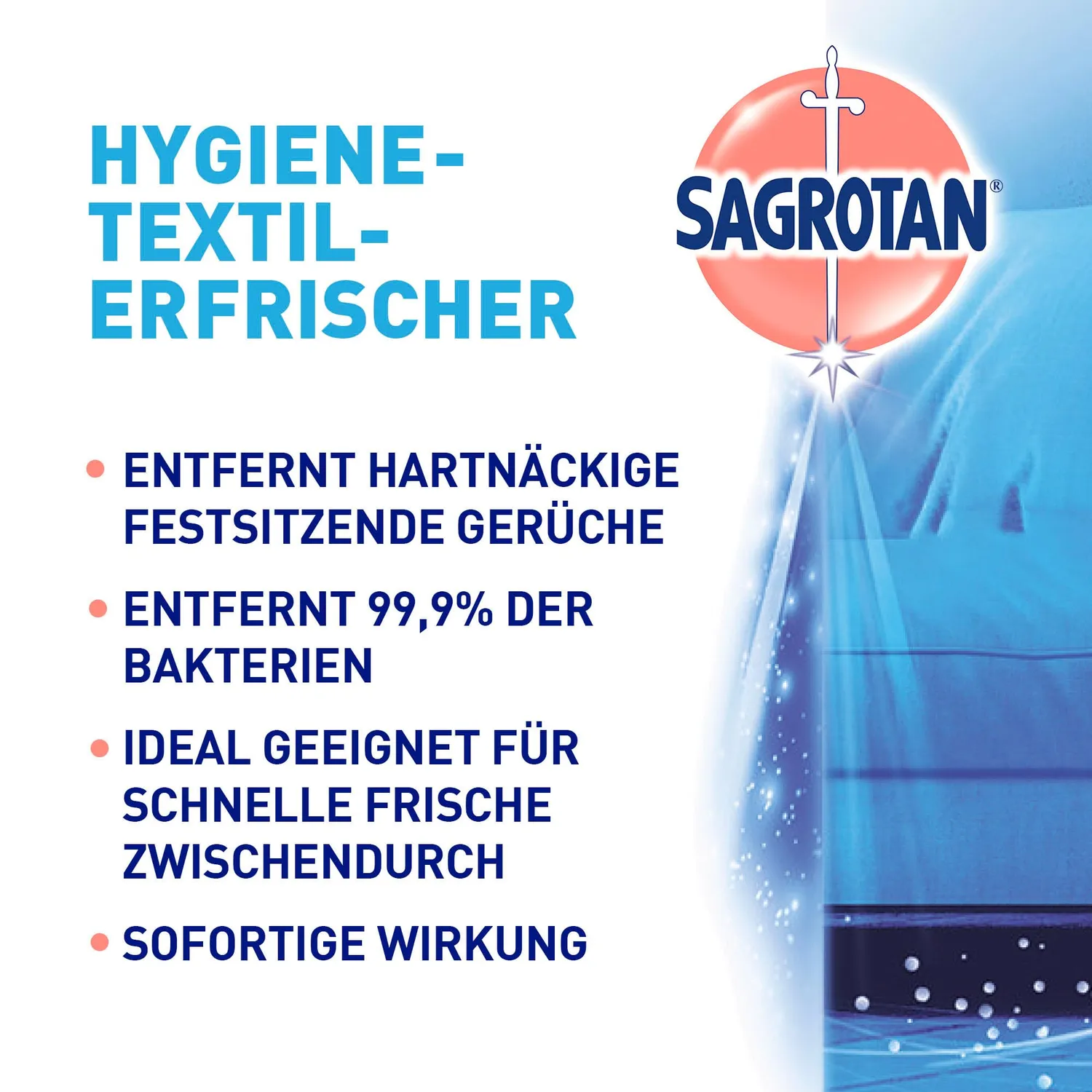 Sagrotan Textilerfrischer Frische Wäsche 4x500 ml