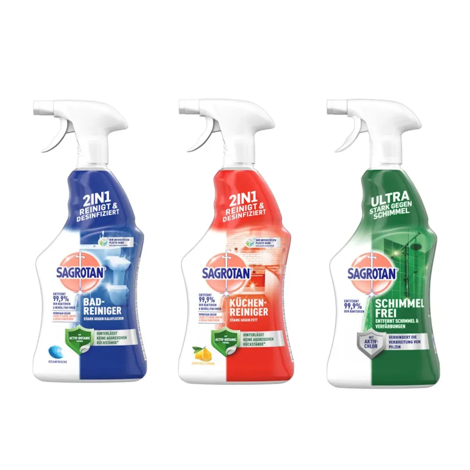 Sagrotan 3er Reinigungsset Küche Bad Schimmel 3x750ml Zitrone