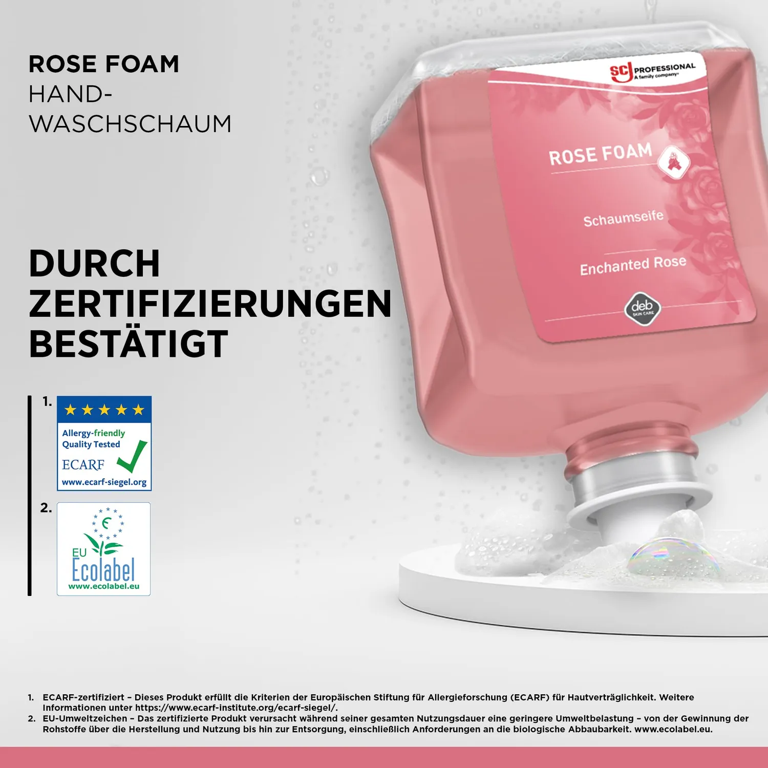 SC Johnson Professional Refresh Rose Foam Schaumseife 1 L Rosenduft